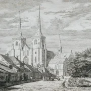 Jørgen Roed | Roskilde Domkirke - 1837 | Indrammet kunsttryk | Danmarks Guldalder | formida