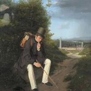 Jörgen Roed – Ein Künstler ruht am Straßenrand 1832 | Giclée Kunstdruck gerahmt