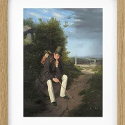 Jörgen Roed – Ein Künstler ruht am Straßenrand 1832 | Giclée Kunstdruck gerahmt