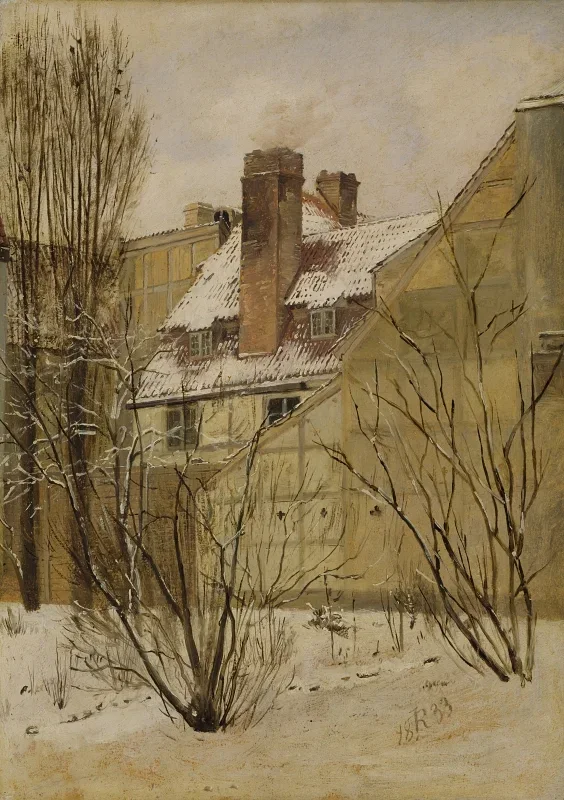 Jörgen Roed | Aus Collins Garten in Kopenhagen – 1833 | Gerahmter Kunstdruck | Goldenes Zeitalter Dänemark | formida