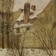 Jörgen Roed | Aus Collins Garten in Kopenhagen – 1833 | Gerahmter Kunstdruck | Goldenes Zeitalter Dänemark | formida