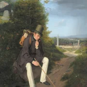 Jörgen Roed | Ein Künstler ruht am Straßenrand – 1832 | Gerahmter Kunstdruck | Goldenes Zeitalter Dänemark | formida