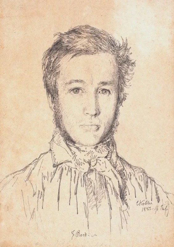 Jørgen Roed | Portrait of Jørgen Roed - 1837 | Indrammet kunsttryk | Danmarks Guldalder | formida