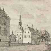 Jørgen Roed | Karruselgård på Frederiksborg Slot - 1836 | Indrammet kunsttryk | Danmarks Guldalder | formida