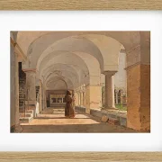 Jörgen Roed – Kreuzgang von San Lorenzo fuori le mura, Rom 1837 | Giclée Kunstdruck gerahmt
