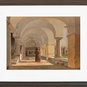 Jörgen Roed – Kreuzgang von San Lorenzo fuori le mura, Rom 1837 | Giclée Kunstdruck gerahmt
