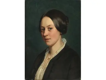 Jörgen Roed | Porträt von Frau Gad – 1835 | Gerahmter Kunstdruck | Goldenes Zeitalter Dänemark | formida