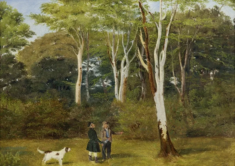 Jörgen Roed | Auswahl der Bäume zum Fällen – 1837 | Gerahmter Kunstdruck | Goldenes Zeitalter Dänemark | formida