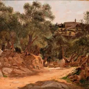 Jörgen Roed – Olivenhain aus Tivoli bei Rom 1839 | Giclée Kunstdruck gerahmt