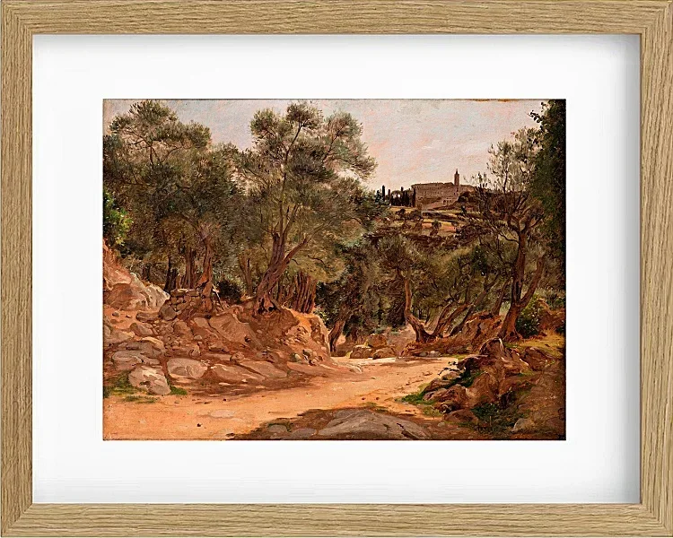 Jörgen Roed – Olivenhain aus Tivoli bei Rom 1839 | Giclée Kunstdruck gerahmt