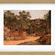Jörgen Roed – Olivenhain aus Tivoli bei Rom 1839 | Giclée Kunstdruck gerahmt