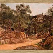 Jörgen Roed – Olivenhain aus Tivoli bei Rom 1839 | Giclée Kunstdruck gerahmt