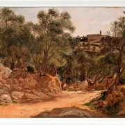Jörgen Roed – Olivenhain aus Tivoli bei Rom 1839 | Giclée Kunstdruck gerahmt