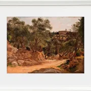 Jörgen Roed – Olivenhain aus Tivoli bei Rom 1839 | Giclée Kunstdruck gerahmt