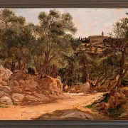Jörgen Roed – Olivenhain aus Tivoli bei Rom 1839 | Giclée Kunstdruck gerahmt