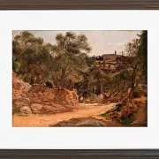Jörgen Roed – Olivenhain aus Tivoli bei Rom 1839 | Giclée Kunstdruck gerahmt