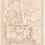 Jörgen Roed | Garten der Villa Borghese – 1836 | Gerahmter Kunstdruck | Goldenes Zeitalter Dänemark | formida