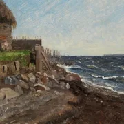 Jörgen Roed | Die Küste bei Hellebæk – 1850 | Gerahmter Kunstdruck | Goldenes Zeitalter Dänemark | formida