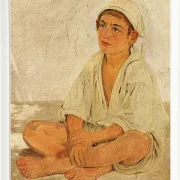 Jörgen Roed – Sitzender neapolitanischer Junge 1838 | Giclée Kunstdruck gerahmt