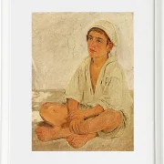 Jörgen Roed – Sitzender neapolitanischer Junge 1838 | Giclée Kunstdruck gerahmt