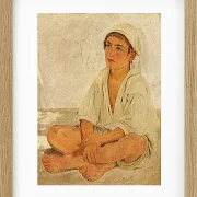 Jörgen Roed – Sitzender neapolitanischer Junge 1838 | Giclée Kunstdruck gerahmt