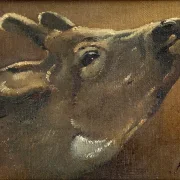 Jörgen Roed | Studie eines Hirsches – 1874 | Gerahmter Kunstdruck | Goldenes Zeitalter Dänemark | formida