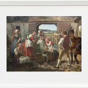 Jörgen Roed – Zeeländische Mädchen an einem Brunnen 1850 | Giclée Kunstdruck gerahmt