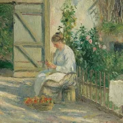 Julie Pissarro schält Gemüse – 1878