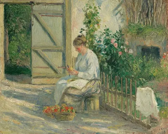 Julie Pissarro schält Gemüse – 1878