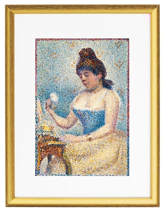 Young woman powdering herself - 1889