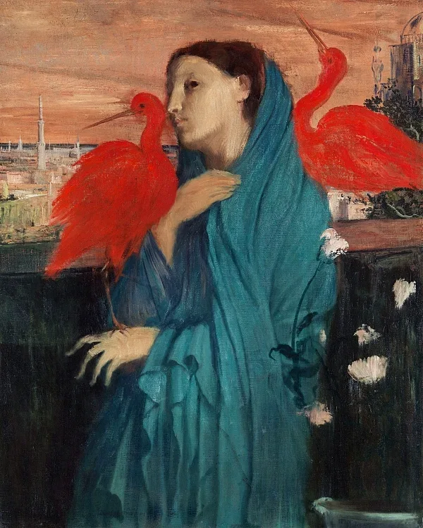 Junge Frau mit Ibis - 1860