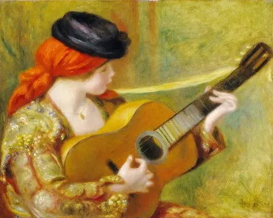 Junge Spanierin mit Gitarre - 1898