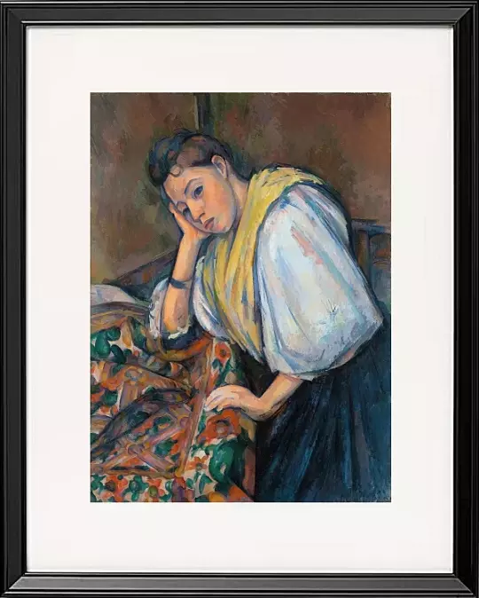 Junge italienische Frau an einem Tisch - 1895