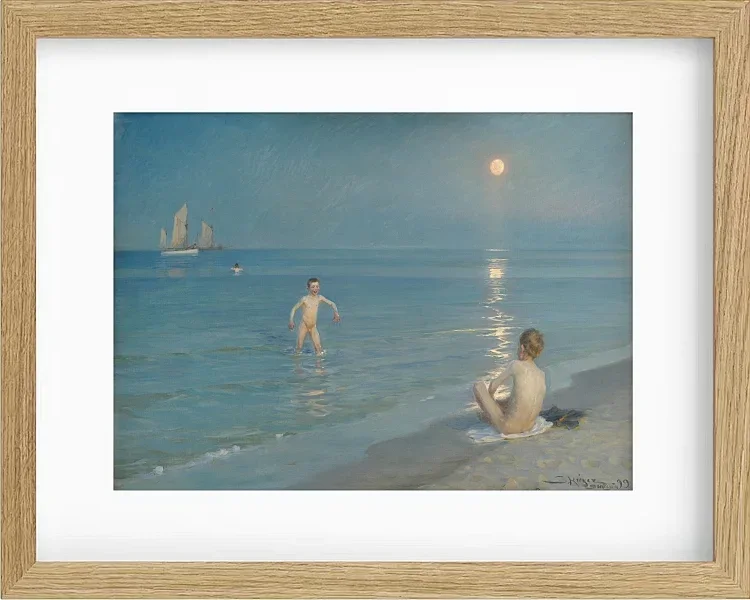 Jungen baden bei Skagen. Sommerabend - 1899