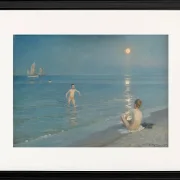 Jungen baden bei Skagen. Sommerabend - 1899