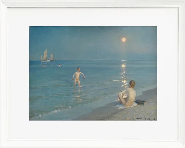 Jungen baden bei Skagen. Sommerabend - 1899