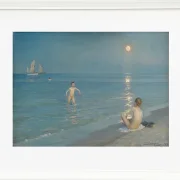 Jungen baden bei Skagen. Sommerabend - 1899