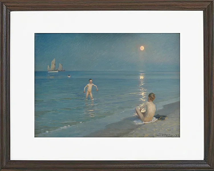 Jungen baden bei Skagen. Sommerabend - 1899
