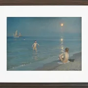 Jungen baden bei Skagen. Sommerabend - 1899