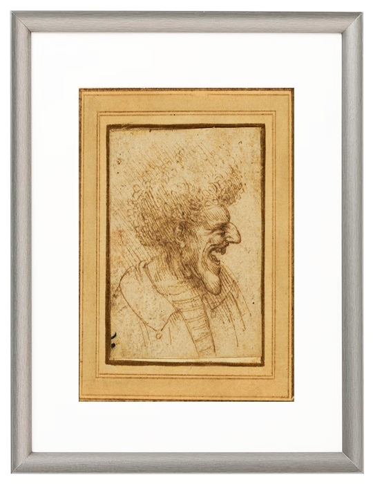 Karikatur eines Mannes mit buschigem Haar – 1495