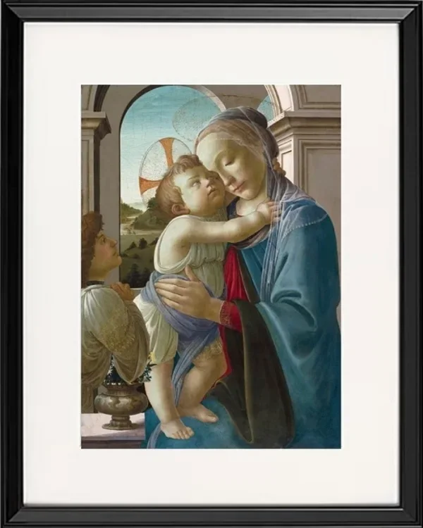 Jungfrau und Kind mit einem Engel – 1475