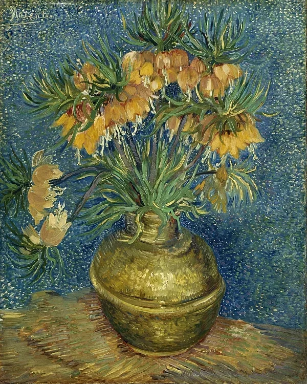 Kaiserliche Fritillarien in einer Kupfervase - 1887