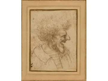 Karikatur eines Mannes mit buschigem Haar – 1495