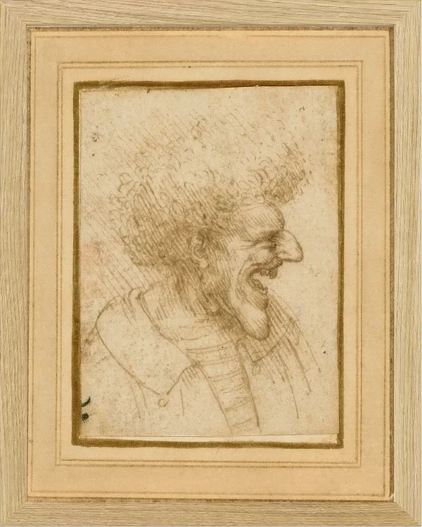 Karikatur eines Mannes mit buschigem Haar – 1495