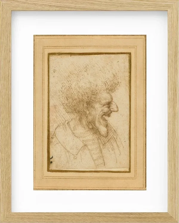 Karikatur eines Mannes mit buschigem Haar – 1495