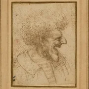 Karikatur eines Mannes mit buschigem Haar – 1495