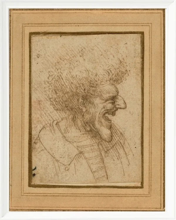 Karikatur eines Mannes mit buschigem Haar – 1495