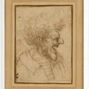 Karikatur eines Mannes mit buschigem Haar – 1495