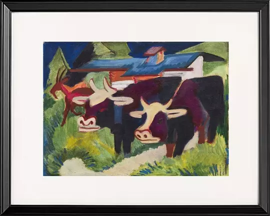 Kühe auf der Alp - 1918