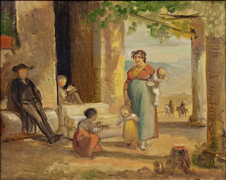 Kind lernt laufen - 1859